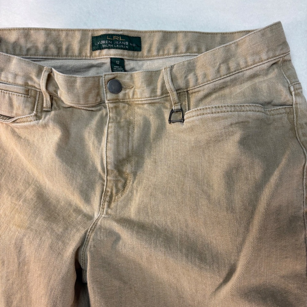 Lauren‎ Ralph Lauren Tan Equestrian Riding Jeans Khaki Straight Leg Size 12